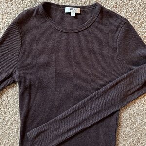 Agolde ribbed long sleeve top